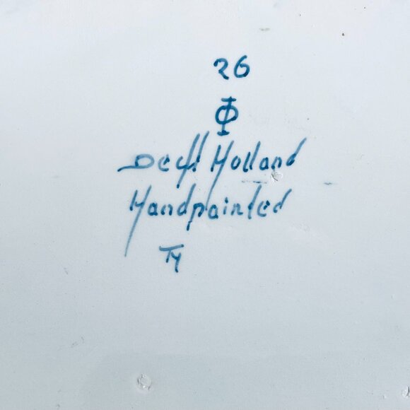 Delft Holland Blue On White Handpainted Floral Ceramic Cutlery Spoon Rack - Picture 5 of 5